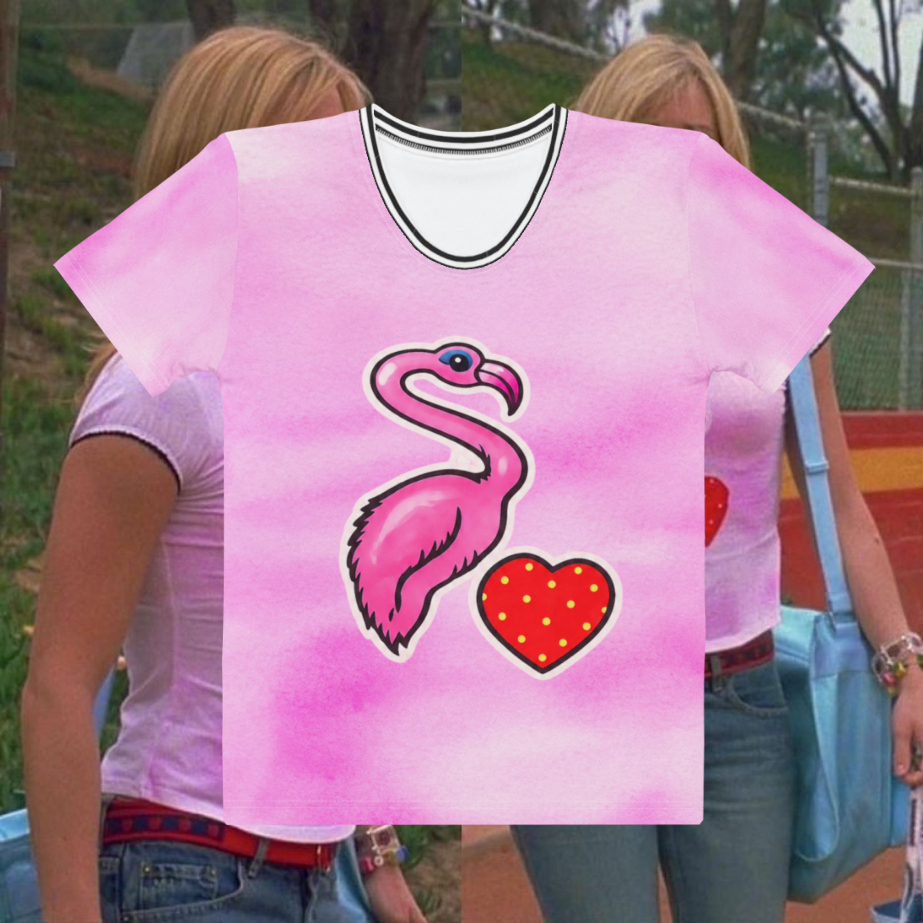 Pink Flamingo T-Shirt (April From The Hot Chick)