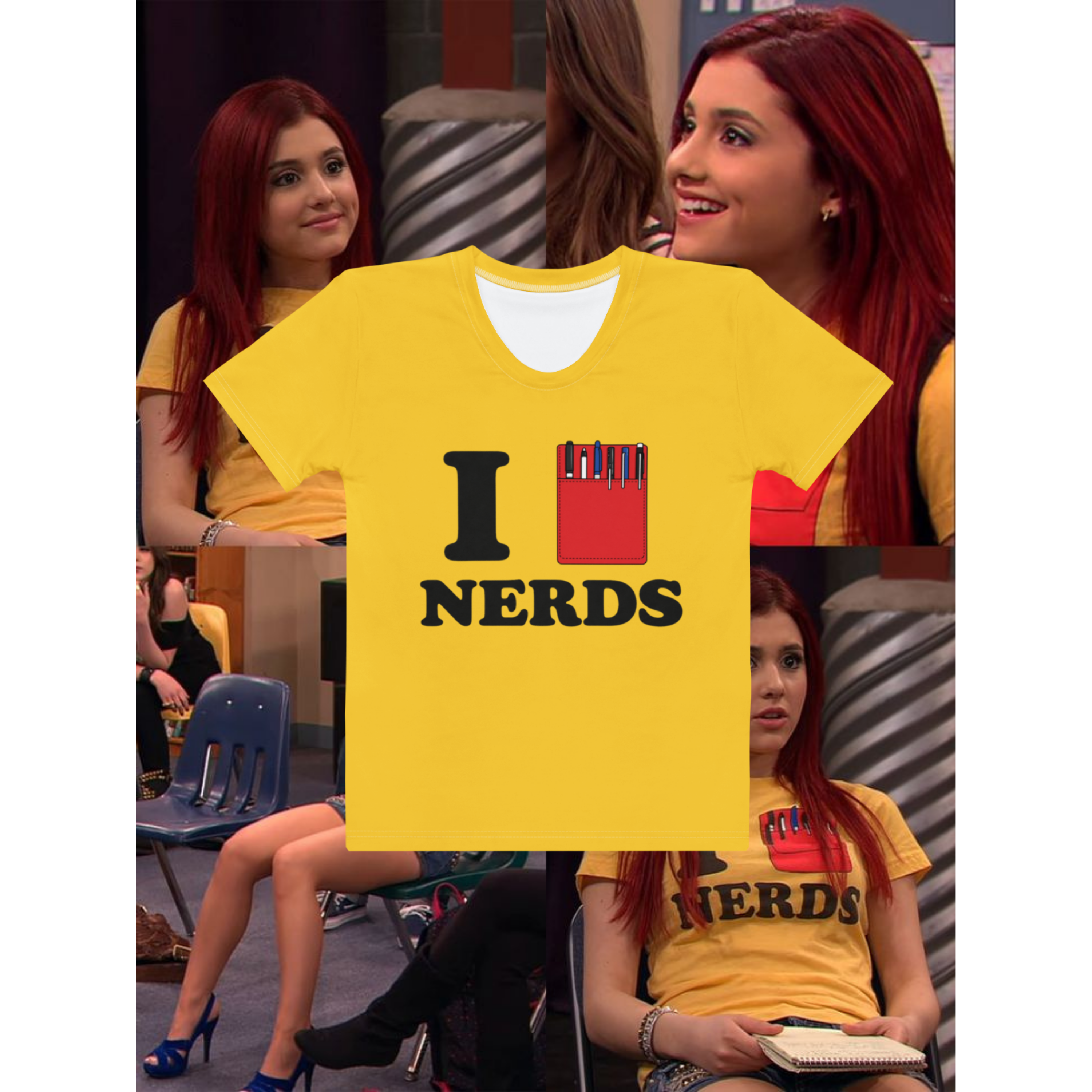 I Love Nerds T-Shirt (Cat Valentine From Victorious)