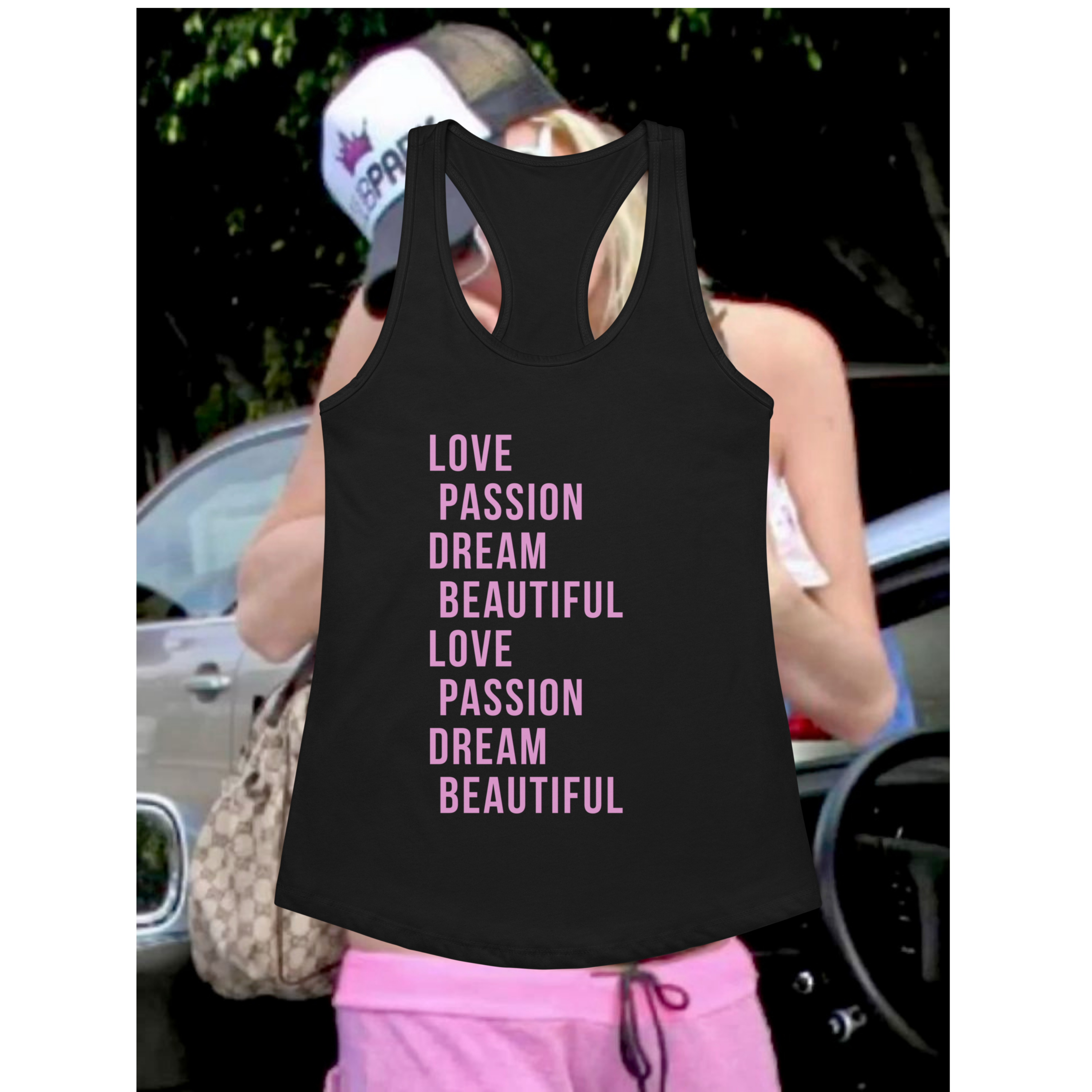 Love Passion Dream Racerback Tank Top (Paris Hilton)