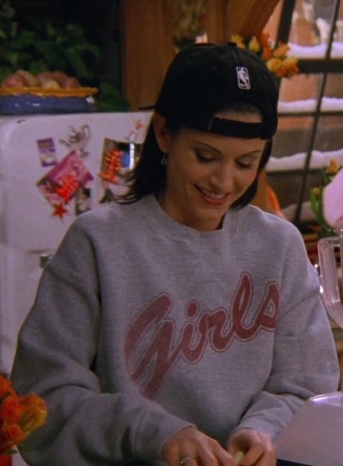 Red Girls Oversized Sweatshirt (Monica Geller From Friends)